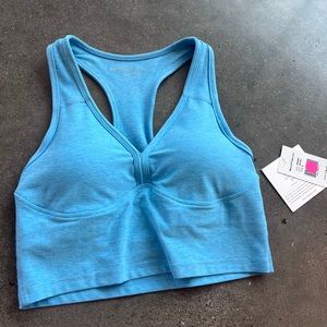 NWT Blue Yoga Spacedye cropped tank w/ built in bra. Size small.